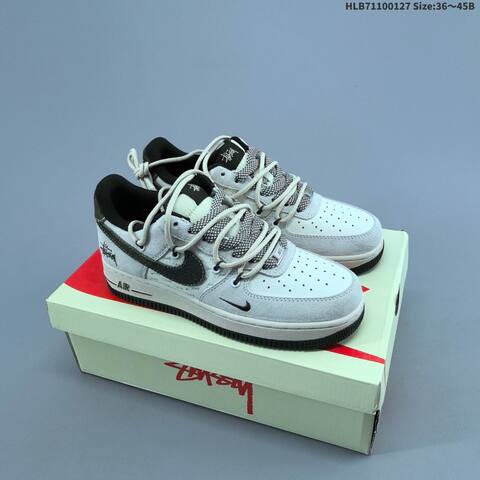 Nike Air Force 1 07 LV8 DM6688 Off White Grey Red Blue Beige Gum EU 36-45 Sneaker - Unisex (BS-61728)