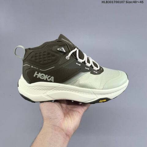 HOKA ONE ONE Transport Hike GTX Light Green Dark Green White Black EU 40-45 Trail Shoe Trail Running Sneakers - Men's (BS-69410)