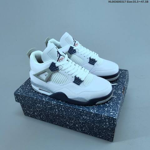 Air Jordan 4 Retro Midnight Navy AIR JORDAN 4 Aj4 Lifestyle (BS-66520)