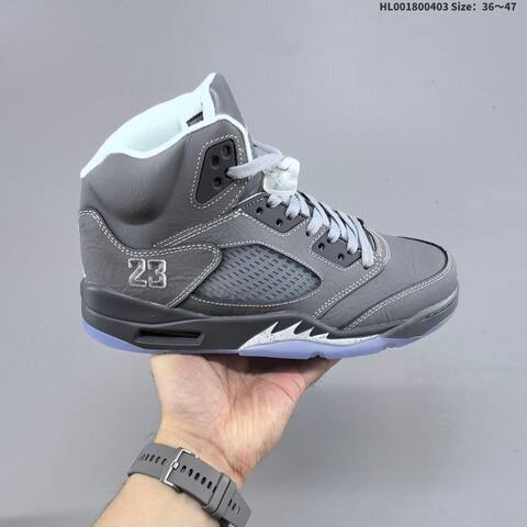 Air Jordan 5 Retro Wolf Grey Replica AIR JORDAN 5 Aj5 Lifestyle (BS-66345)