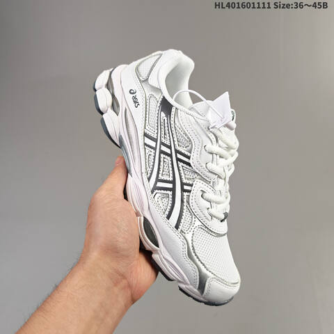 ASICS GEL-NYC White Silver Black EU 36-45 Running Shoe Running Sneakers - Unisex (BS-69315)