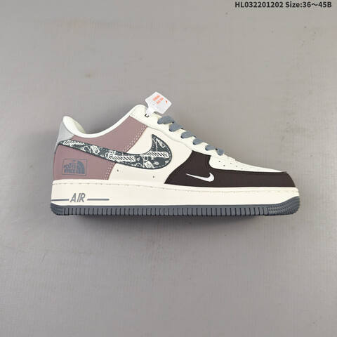 Nike Air Force 1 07 LV8 QW5606-271 Off White Grey Brown EU 36-45 Sneaker - Unisex (BS-62897)