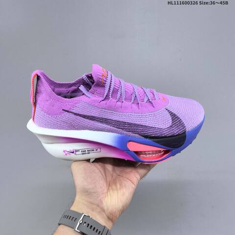 Nike Air Zoom Alphafly Next 3 Purple White Blue Pink EU 36-45 Running Shoe - Unisex (BS-61123)