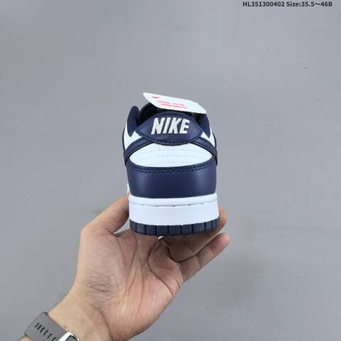 Nike Dunk Low White Navy Blue EU 35 5-46 Skate Shoe - Unisex (BS-60974)