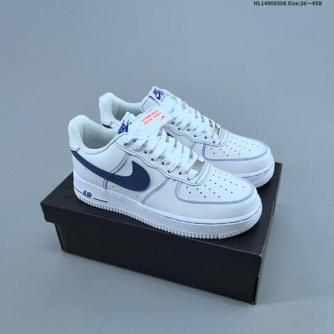 Nike Air Force 1 Low White Navy Blue EU 36-45 Sneaker - Unisex (BS-61424)