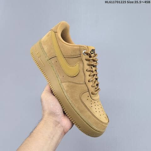 Nike Air Force 1 Low CJ9179-200 Wheat Tan Gum Brown EU 35 5-45 Sneaker - Unisex (BS-62461)