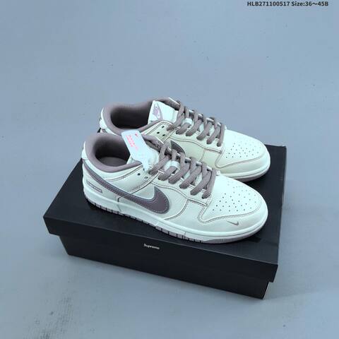 Nike Dunk SB Low Supreme Off White Red Grey EU 36-45 Skate Shoe - Unisex (BS-60312)