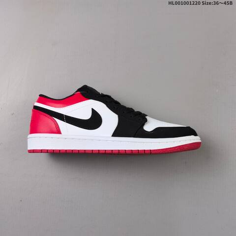 Air Jordan 1 Low Black Toe AIR JORDAN 1 Aj1 Lifestyle (BS-67345)