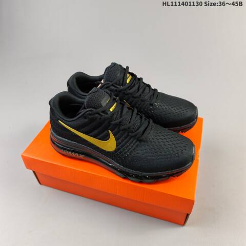 Nike Air Max 2017 White Black Black Clear EU 36-45 Running Shoe - Unisex (BS-62948)