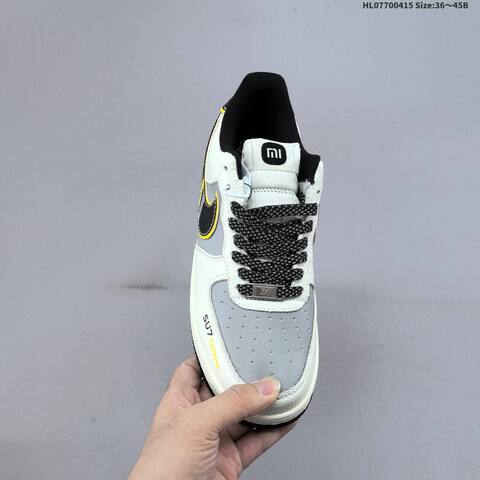 Nike Air Force 1 07 Low White Grey Black Yellow EU 36-45 Sneaker - Unisex (BS-60710)