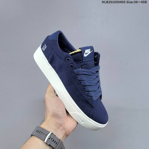 Nike Blazer Low 77 Jumbo HQ2054-400 Navy Blue Sail White EU 36-45 Skate Shoe - Unisex (BS-60926)