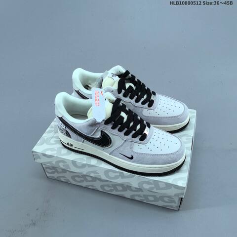 Nike Air Force 1 07 LV8 Stussy White Black Red Gray EU 36-45 Skate Shoe - Unisex (BS-60377)