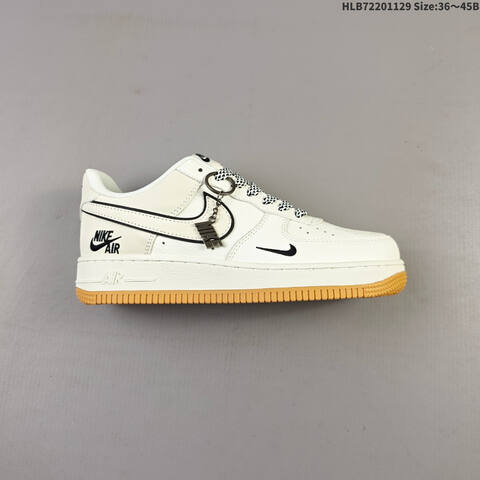 Nike Air Force 1 07 LV8 CS5288-053 Off White Black EU 36-45 Sneaker - Unisex (BS-62971)