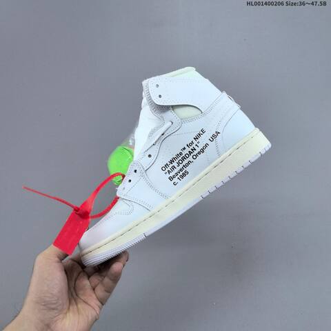 OFF-WHITE x Air Jordan 1 Retro High White The The OG AIR JORDAN 1 Aj1 Lifestyle (BS-66676)