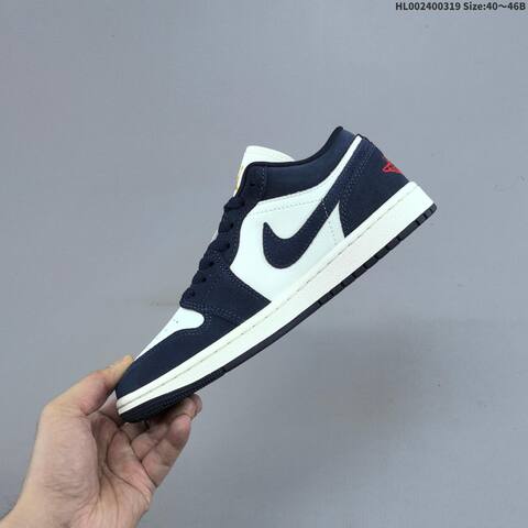 Air Jordan 1 Low Obsidian Suede AIR JORDAN 1 Aj1 Lifestyle (BS-66496)