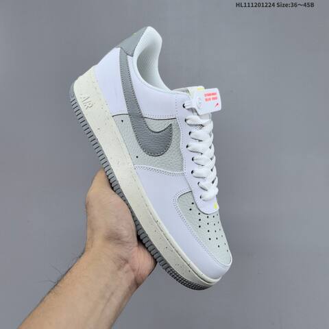 Nike Air Force 1 07 White Light Grey Sail Yellow EU 36-45 Sneaker - Unisex (BS-62489)