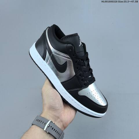 Air Jordan 1 Low Silver Toe AIR JORDAN 1 Aj1 Lifestyle (BS-66425)