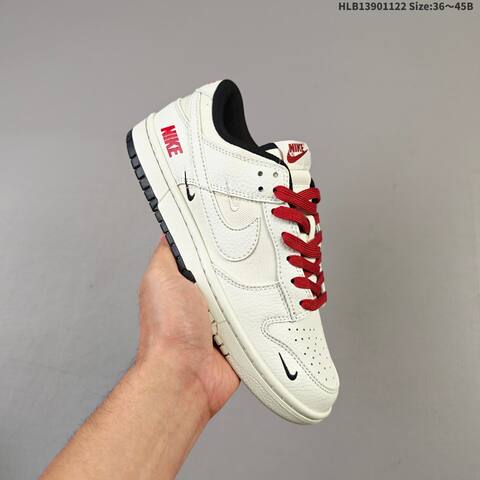 Nike SB Dunk Low Retro DIY Off White Red Black EU 36-45 Skate Shoe - Unisex (BS-63295)