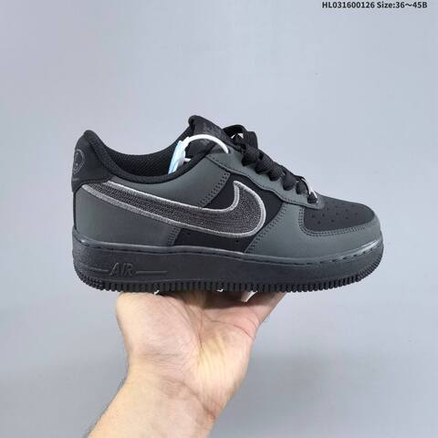 Nike Air Force 1 07 Low Black Dark Grey EU 36-45 Sneaker - Unisex (BS-61733)