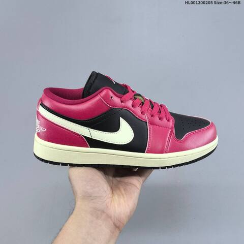 Air Jordan 1 Low Bred Black AIR JORDAN 1 Aj1 Lifestyle (BS-66691)