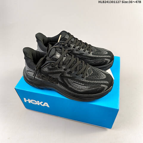 HOKA ONE ONE Clifton 10 Black Rose Gold White EU 36-47 Running Shoe Running Sneakers - Unisex (BS-69443)