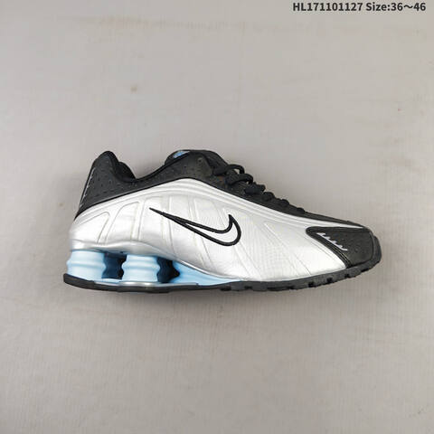 Nike Shox R4 Black White Light Blue EU 36-46 Running Shoe - Unisex (BS-63022)