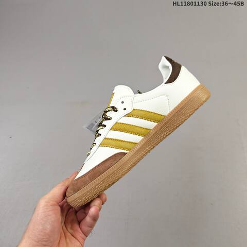 Adidas Samba Off White Brown Gold Gum EU 36-45 Skate Shoe - Unisex (BS-65397)