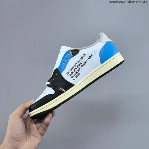 Travis Scott x Off White x Air Jordan 1 Low AIR JORDAN 1 Aj1 Lifestyle (BS-66670)