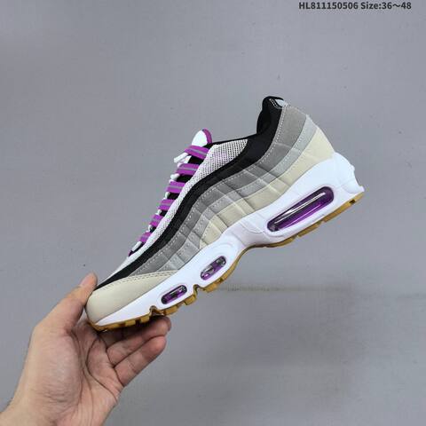 Nike Air Max 95 TT HF7545-100 White Grey Black Purple Beige EU 36-48 Running Shoe - Unisex (BS-60474)