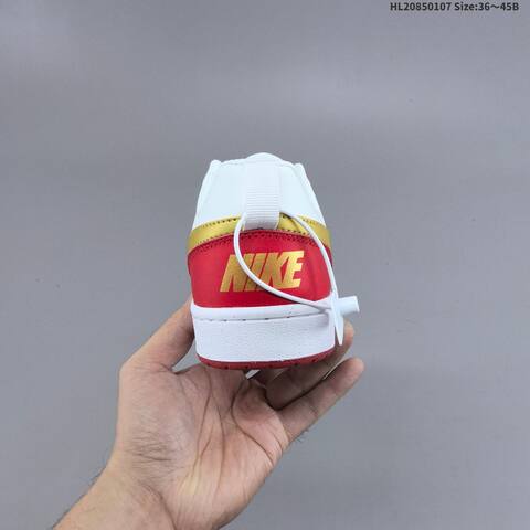 Nike Court Borough Low 2 White Red Gold EU 36-45 Skate Shoe - Unisex (BS-62161)