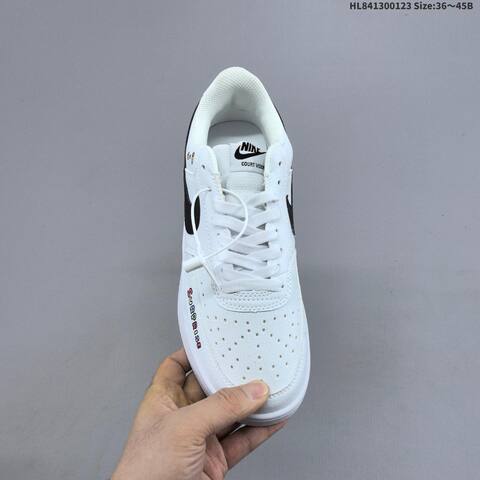 Nike Court Vision 1 Low White Black Multicolor EU 36-45 Skate Shoe - Unisex (BS-61812)