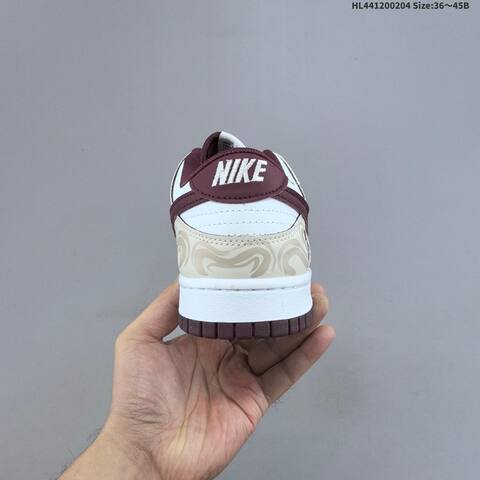 Nike SB Dunk Low White Beige Burgundy Silver EU 36-45 Skate Shoe - Unisex (BS-61548)