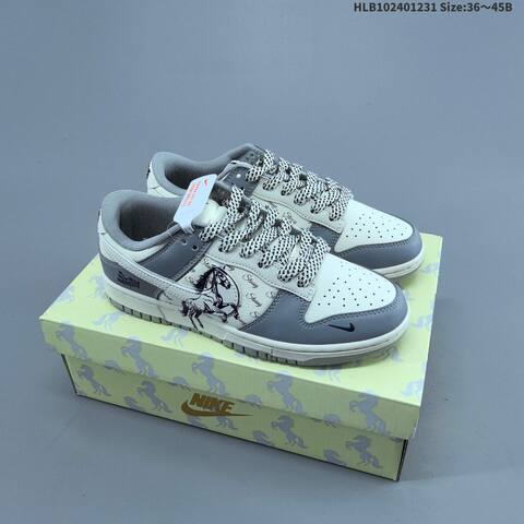 Nike SB Dunk Low White Black Red Gray EU 36-45 Skate Shoe - Unisex (BS-62301)