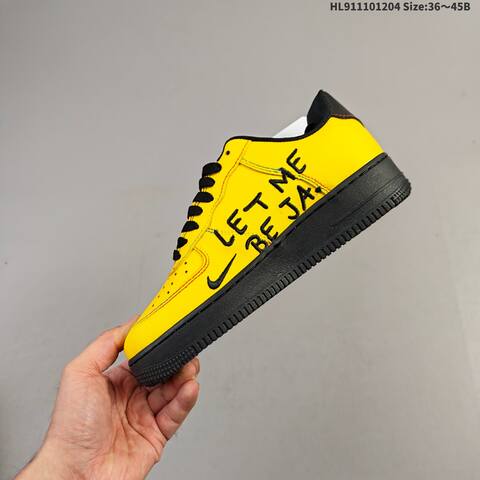 Nike Air Force 1 07 Yellow Black Dark Green EU 36 45 Skate Shoe EU 36-45 - Unisex (BS-62841)