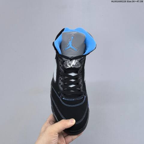Air Jordan 5 Retro Black University Blue Replica AIR JORDAN 5 Aj5 Lifestyle (BS-66664)
