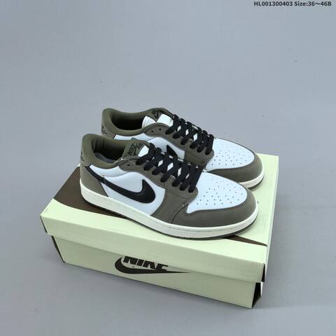 Air Jordan 1 Low OG Medium Olive AIR JORDAN 1 Aj1 Lifestyle (BS-66343)