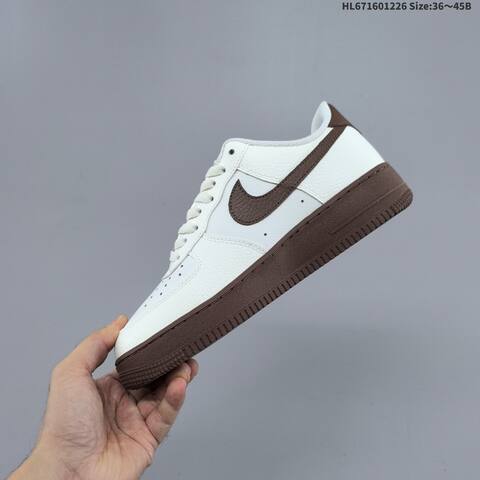 Nike Air Force 1 Low White Brown Rose Gold EU 36-45 Sneaker - Unisex (BS-62409)