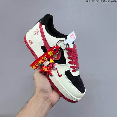 Nike Air Force 1 07 LV8 White Black Red Orange EU 36-45 Sneaker - Unisex (BS-61664)