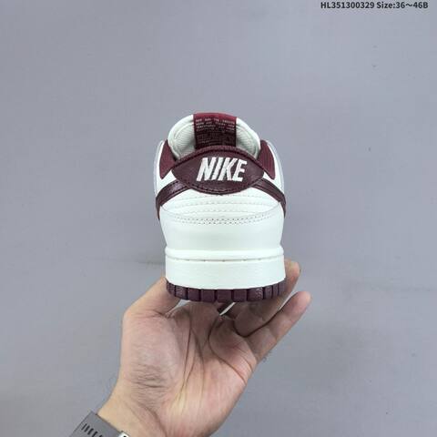 Nike Dunk Low Sail Dark Burgundy White EU 36-46 Skate Shoe - Unisex (BS-61045)