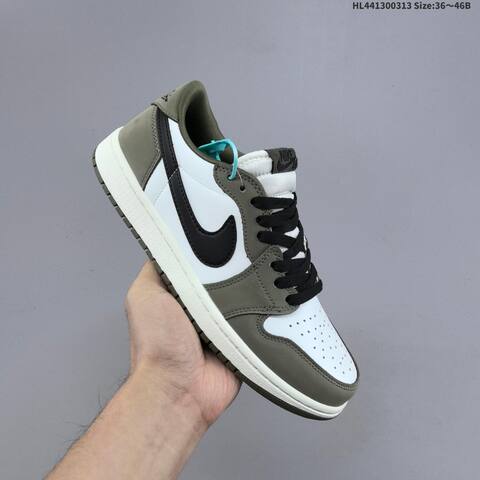 Air Jordan 1 Low OG Medium Olive AIR JORDAN 1 Aj1 Lifestyle (BS-66547)