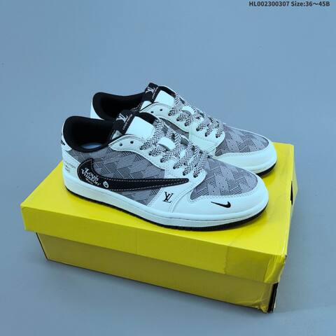 Louis Vuitton x Travis Scott x Air Jordan 1 Low Louis VuittonLV x AIR JORDAN AJ1 Lifestyle (BS-66606)