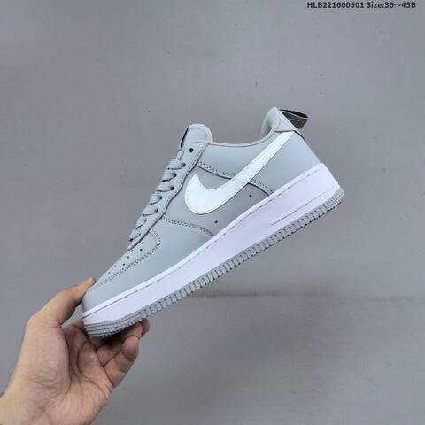 Nike Air Force 1 07 Low Light Grey White EU 36-45 Sneaker - Unisex (BS-60543)