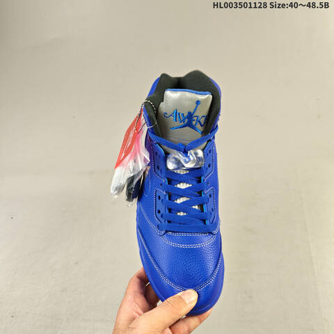 Awake NY x Air Jordan 5 Retro Blue AIR JORDAN 5 Aj5 5 Awake NY Jorda Lifestyle (BS-67636)