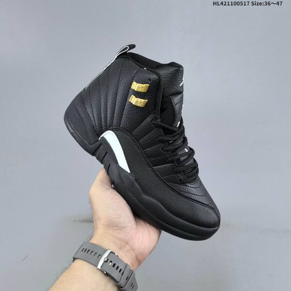 Jordan Air Jordan 12 Retro black/white/gold 36~47 basketball
