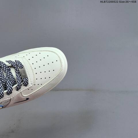 Nike Air Force 1 07 LV8 Stussy Off White Navy Red Light Blue EU 36-45 Sneaker - Unisex (BS-60227)