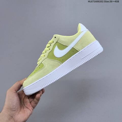 Nike Air Force 1 07 Light Green Yellow White EU 36-45 Sneaker - Unisex (BS-61573)