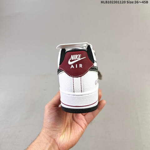 Nike Air Force 1 07 Low HV5999 White Dark Red Black EU 36-45 Sneaker - Unisex (BS-63407)