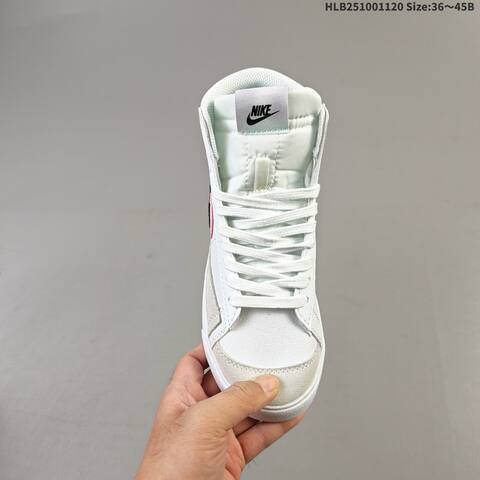 Nike Blazer Mid 77 Suede Swoosh White Black Pink Light Gray EU 36-45 Skate Shoe - Unisex (BS-63379)