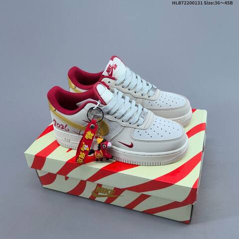 Nike Air Force 1 07 LV8 Off White Red Blue Black EU 36-45 Sneaker - Unisex (BS-61615)