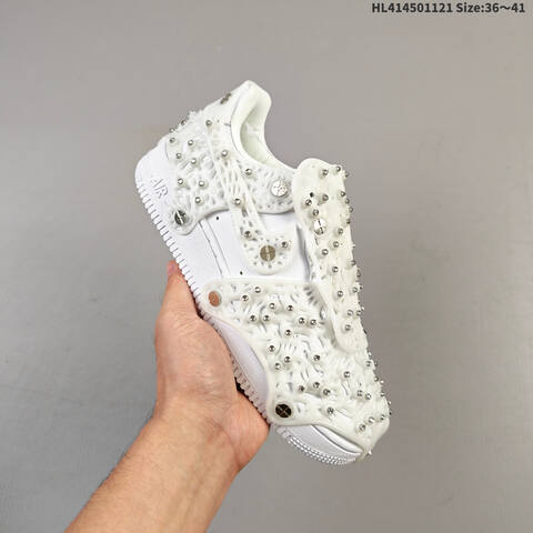 Nike Air Force 1 Swarovski White Silver EU 36-41 Sneaker - Unisex (BS-63356)
